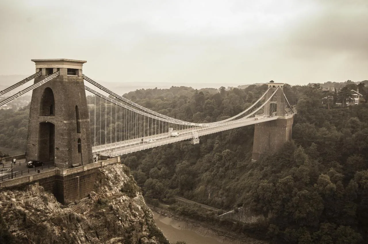a suspension bridge on top of a mountain at The Bristol Hotel in Bristol